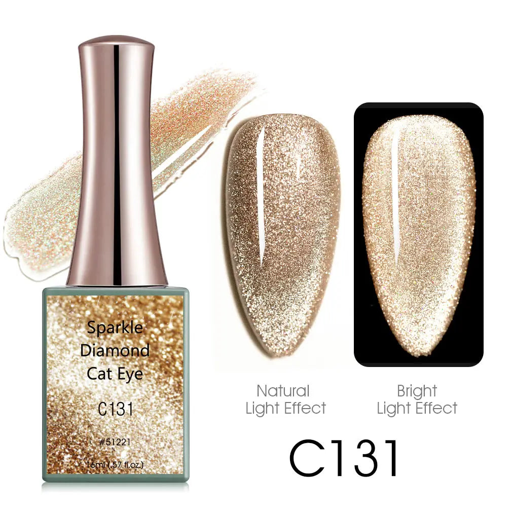 16ml CANNI Sparkle Cat Eye Nail Gel Polish – Magic Holo Effect, Phantom Color Series, Full Coverage, Semi-Permanent Gel Varnish”