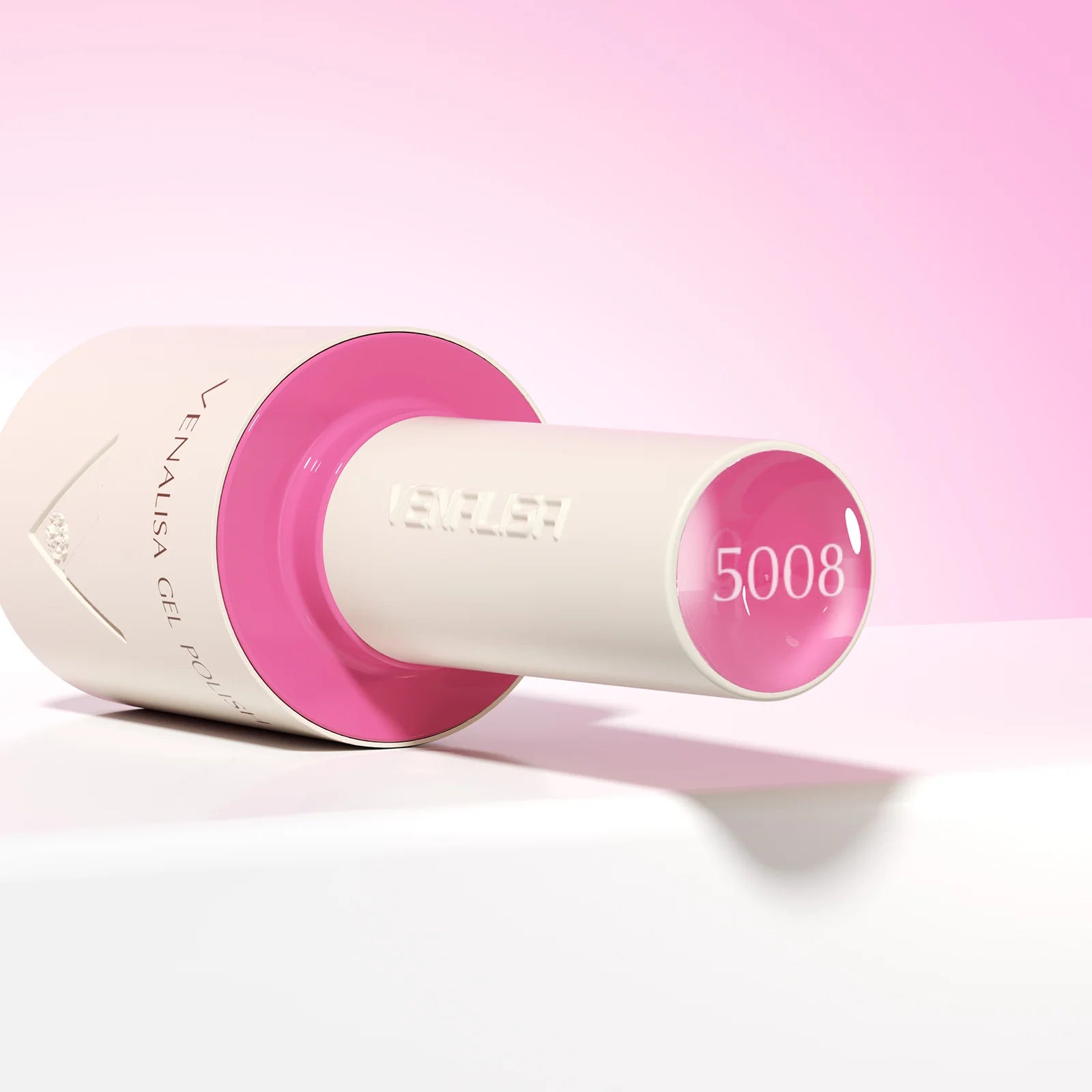 “10ml Venalisa Nail Gel Polish – HEMA & TPO Free, Vegan, Crystal Nude Pink Glitter, Semi-Permanent, Soak-Off UV/LED Ultra Diamond Varnish”