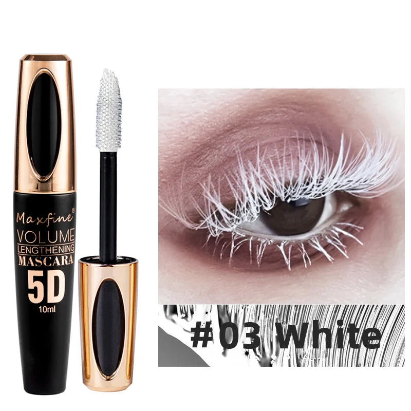 5D Silk Mascara – Bold Black, Long-Lasting Length, Waterproof & Clump-Free for Big Eyes