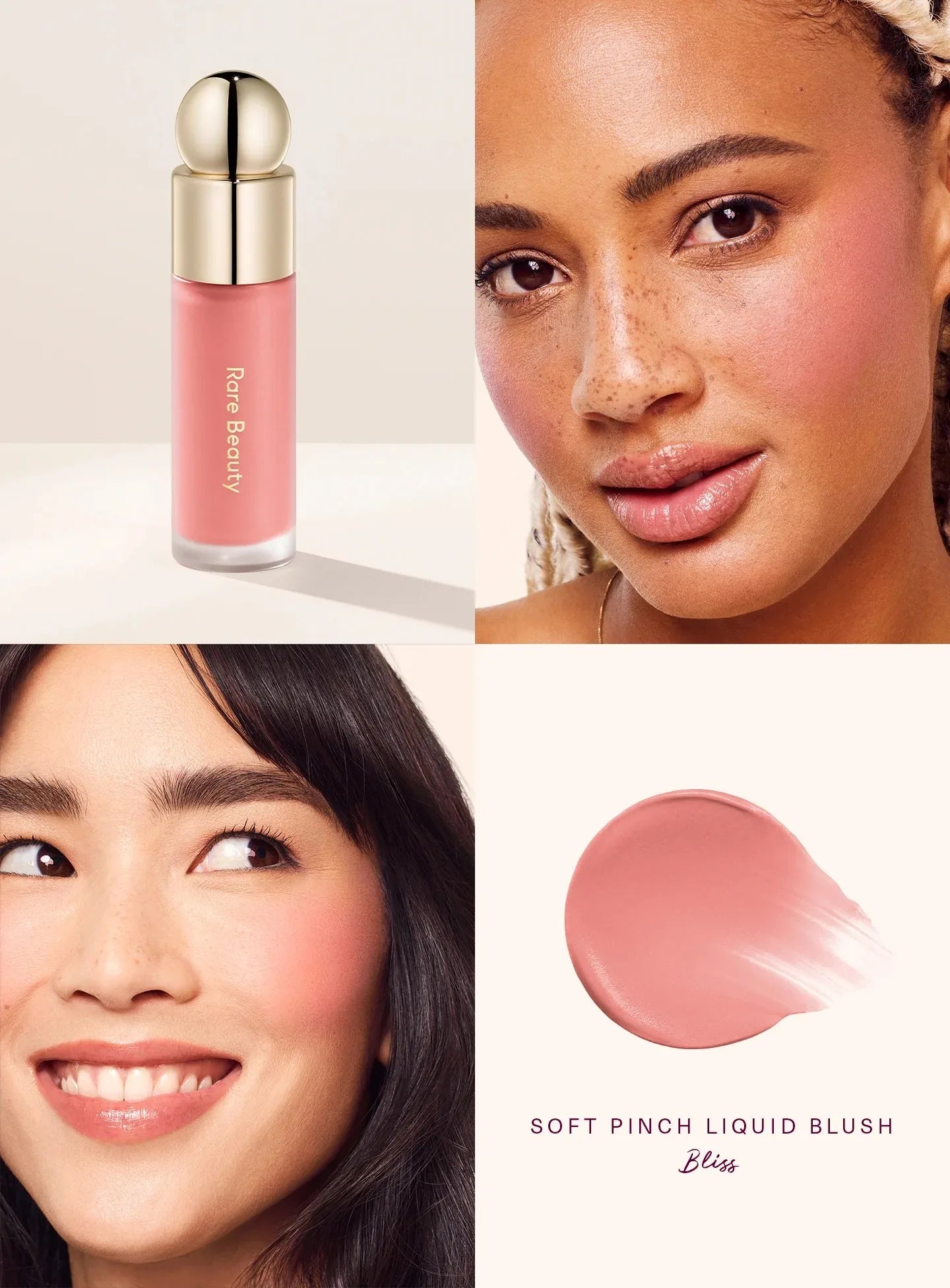 Rare Beauty Soft Pinch Tinted Lip Oil Stain & Liquid Blush – Shades: Delight, Hope, Happy, Wonder
