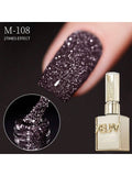 15ml Broken Diamond Gel Nail Polish – Flash Adhesive for Halloween & Christmas, Sparkling Burst Maillard Effect”