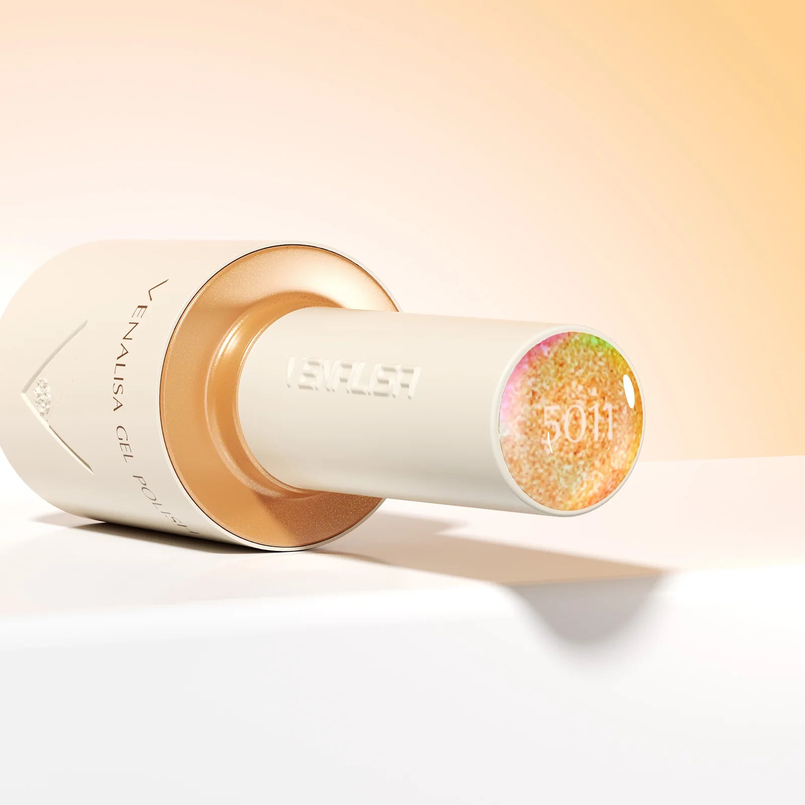 “10ml Venalisa Nail Gel Polish – HEMA & TPO Free, Vegan, Crystal Nude Pink Glitter, Semi-Permanent, Soak-Off UV/LED Ultra Diamond Varnish”