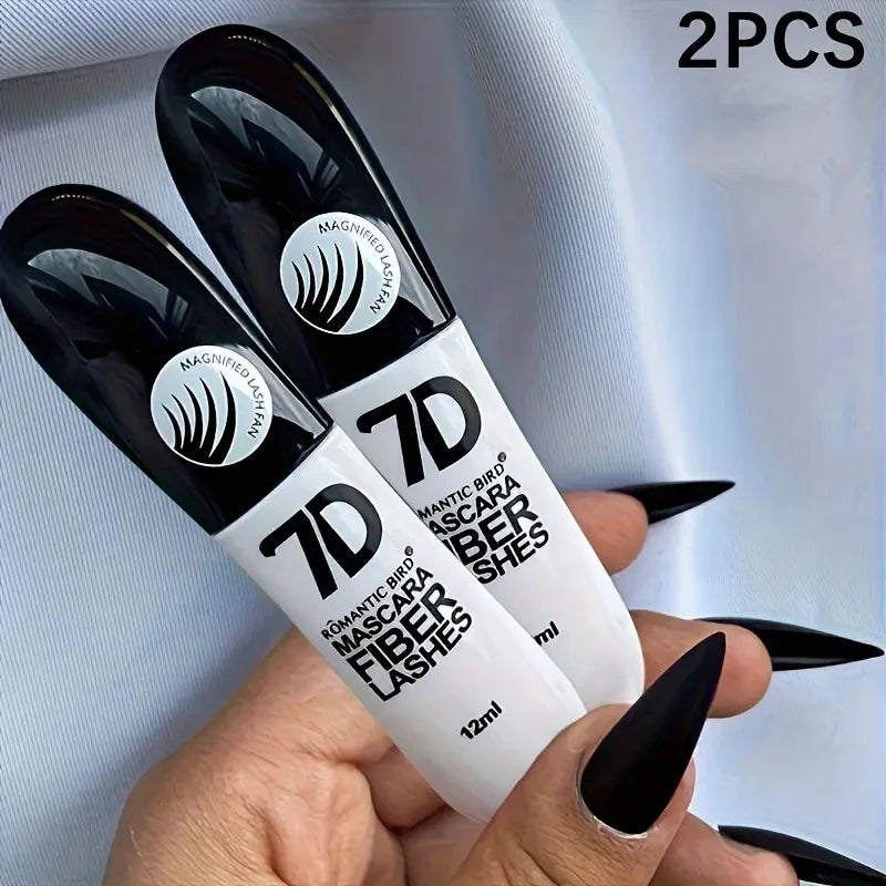 7D Fiber Mascara Set (1/2/3PCS) – Waterproof, Sweatproof, Smudge-Proof with Curling Effect