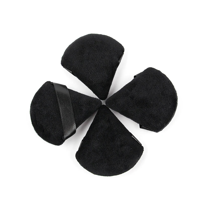 1/2/3/6 Pcs Triangle Velvet Powder Puff – Reusable, Washable Mini Makeup Sponge for Face & Eye Beauty