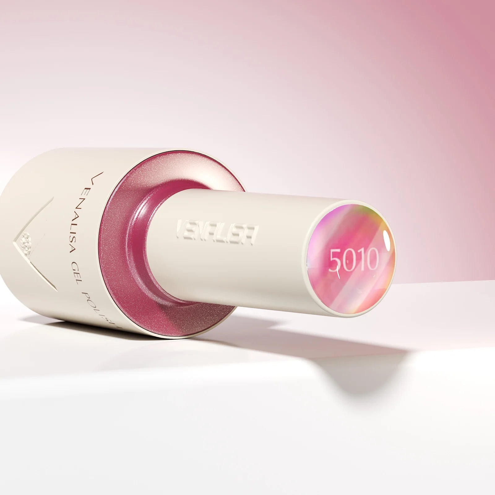 “10ml Venalisa Nail Gel Polish – HEMA & TPO Free, Vegan, Crystal Nude Pink Glitter, Semi-Permanent, Soak-Off UV/LED Ultra Diamond Varnish”