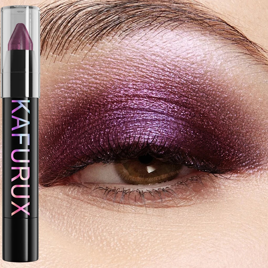 “19-Color Smoky Dark Green Eyeshadow Pen – Waterproof Metallic Glitter Highlighter Pencil for Eye Makeup, 1pcs Cosmetic Tool”