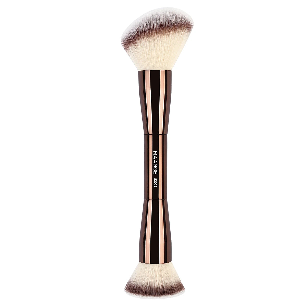 Double-Ended Makeup Brush – Foundation, Powder, Concealer, Blusher & Bronzer with Soft Fiber Bristles