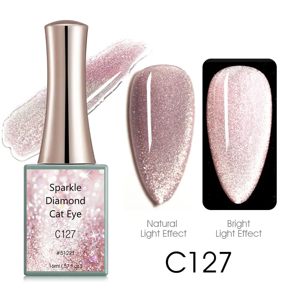16ml CANNI Sparkle Cat Eye Nail Gel Polish – Magic Holo Effect, Phantom Color Series, Full Coverage, Semi-Permanent Gel Varnish”