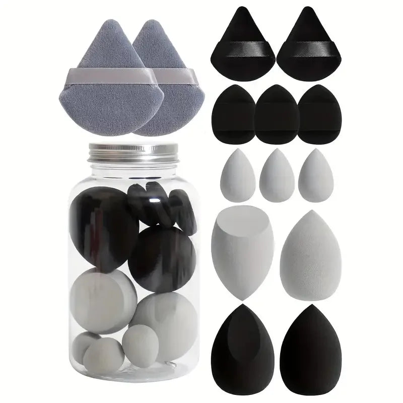 12/14 Pcs Makeup Sponge Set – Cosmetic Puff Foundation Blender, Beauty Egg Powder Puffs, Makeup Tools for Women