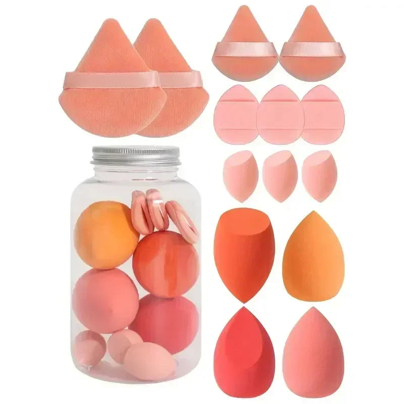 12/14 Pcs Makeup Sponge Set – Cosmetic Puff Foundation Blender, Beauty Egg Powder Puffs, Makeup Tools for Women