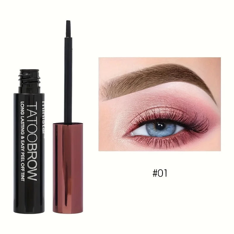 “1PC Tattoo Peel-Off Eyebrow Gel Tint – Semi-Permanent, Waterproof & Transfer-Proof for Fuller, Defined Brows”