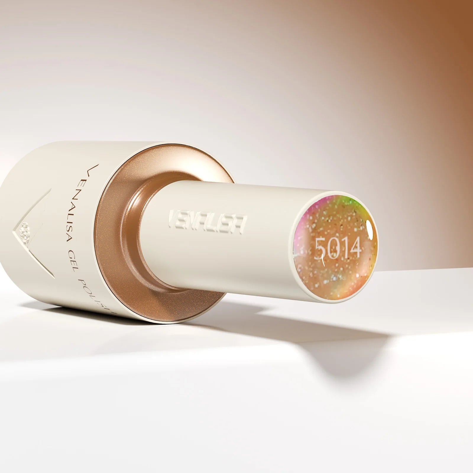 “10ml Venalisa Nail Gel Polish – HEMA & TPO Free, Vegan, Crystal Nude Pink Glitter, Semi-Permanent, Soak-Off UV/LED Ultra Diamond Varnish”